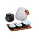 thumbnail image 4 of Juego de té portátil de viaje, tetera de kung fu china con bolsa portátil, tetera de cerámica con 3 tazas de té para oficina, RV, camping, 4 of 9