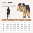 thumbnail image 3 of Rateoe Starry Sky Constellation Cat Pattern Womens Pajamas Set Long Sleeve Sleepwear Button Down Nightwear Soft Cotton Pj Lounge Sets, 3 of 9