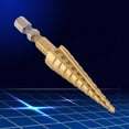 thumbnail image 2 of Mgaxyff 1pc High Speed Steel Titanium Coated Step Drill Bit Hole Cutter Hex Shank Power Tools 3-13mm, Hole Drill Bit,Step Drill Bit, 2 of 8