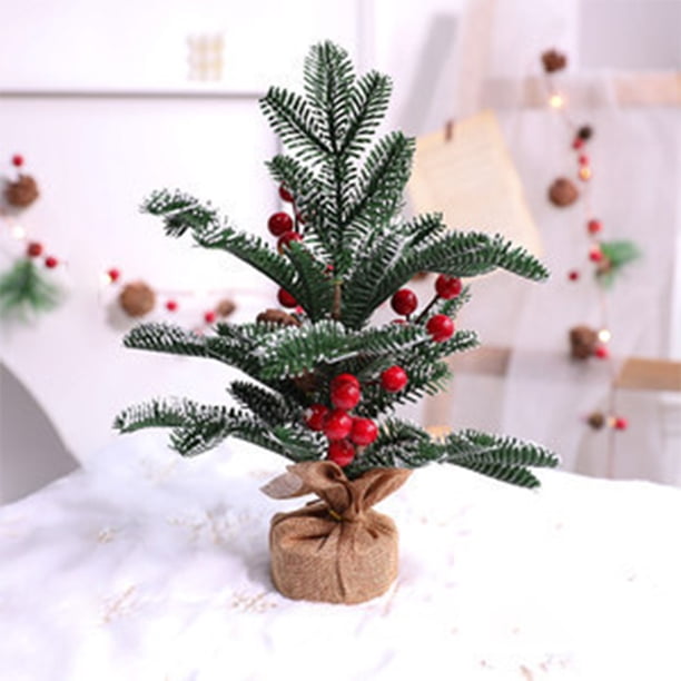 Fiudx Ofertas de la semana Adornos para árbol de Navidad Decoración de escena navideña Mini adornos para árbol de Navidad con frutos rojos