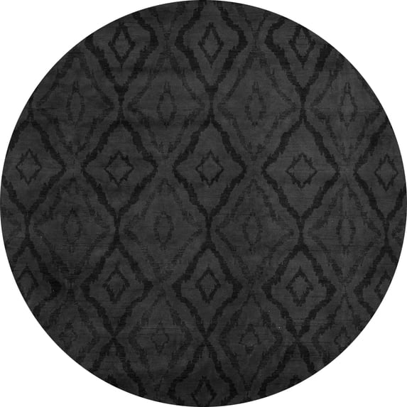 Ahgly Company Indoor Round Persian Gray Bohemian Area Rugs, 6' Round