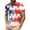 Pink, variant on UVEASISHA Patriotic Polos Shirts for Men Mesh Short Sleeve 4th of July Golf Shirt Distressed American Flag Print Collared T-Shirts Big and Tall Athletic Workout Shirts Pink L
