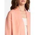 thumbnail image 5 of Time and Tru Women's and Women’s Plus Open Front Cardigan Sweater with Long Sleeves, Lightweight, Sizes XS-4X, 5 of 6
