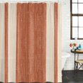 thumbnail image 2 of Burnt Orange Stripes Bathroom Shower Curtains with 12 Hooks Waterproof Shower Curtain for Stalls and Bathtubs Geometric Modern Vintage Lines Simple Art Decorative Bathroom Curtain 66x72 Inches, 2 of 9