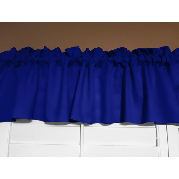 Solid Poplin Window Valance 58" Wide Royal Blue