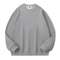 thumbnail image 1 of ameIAEA Chandail en Molleton à Col Rond pour Femmes Manches Longues Pull Décontracté Automne 2024 Chemises Unies, 1 of 3