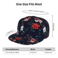 thumbnail image 4 of Kdxio Vintage Rose Print Snapback Hat for Men Women,Adjustable Baseball Cap, 4 of 7
