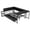 Black, variant on AENKYO Twin Size Corner Daybed with Desk & Storage, Reversible LED Bed Frame with Charging Station & Drawers, Black