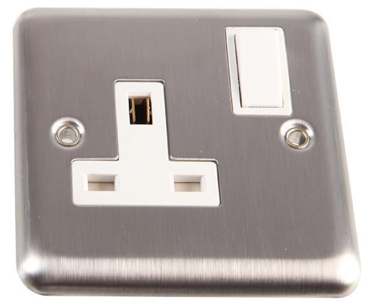 Interrupteur Et Prise 1 Gang – Volex Accessories, GB6:D1300/DNR, Neuf