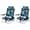 Dark Green, variant on Costway 2-Pack Folding Backpack Beach Chair 5-Position Outdoor Reclining Chairs with Pillow Yellow