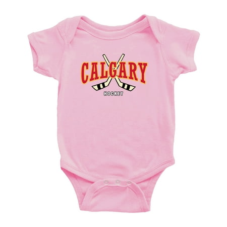 

Cute Calgary Baby Romper Hockey Fan Baby Jersey Clothes (Pink 3-6 Monthes)