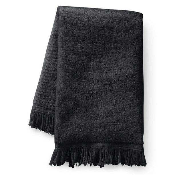 Fringed Fingertip Towel BLACK OS