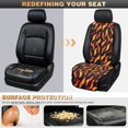 thumbnail image 5 of CHAQLIN Dustproof Car Front Seat Covers for SUV, Polyester Removable Seat Protector, Black Orange Flame Pattern, 5 of 7