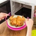 thumbnail image 3 of Pompotops Microwave Steamer Rack, Round Plastic Baking Oven Tray, Steamer Shelf, Kitchen Gadgets, 3 of 5