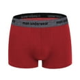 thumbnail image 1 of Birdeem Manunderwear Men Middle Waist Solid Color Letters Comfortable Breathable Boxers Underwear, 1 of 2