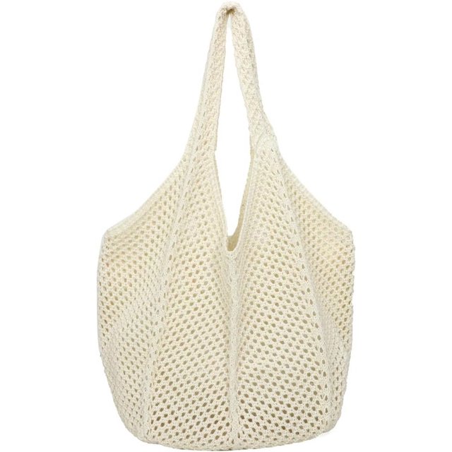 Bolso de crochet, bolso de crochet, bolso de playa, bolso de hombro de punto, bolso de verano, bolso de transporte boho, señora, bolso de hombro de crochet
