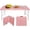Pink, variant on Portable Plastic Folding Table 4ft/6ft/8ft Heavy Duty White Black Picnic Dining Table Fold-in-Half for Camp Party Kitchen Indoor Outdoor (White, 4FT)