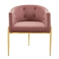 thumbnail image 4 of Modway Savour Tufted Performance Velvet Accent Chair in Dusty Rose, 4 of 6