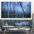 thumbnail image 1 of Trail Through Blue Fall Forest - Landscape Photo Canvas Art Print, 1 of 3