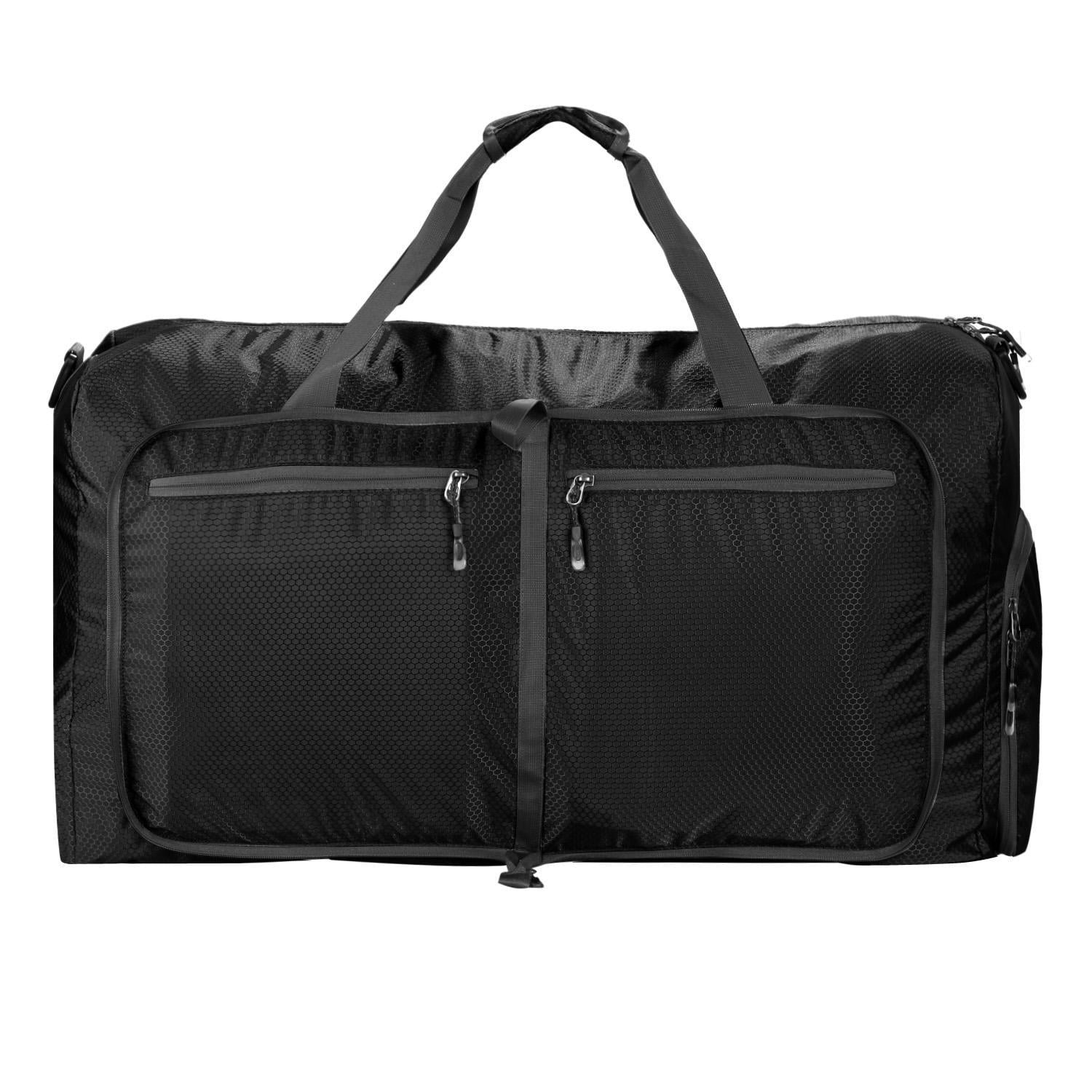 Large Duffel Bag, 80L Foldable Travel Holdall Duffle Bag Weekend Overnight Sport Bag with Shoes ...