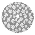thumbnail image 2 of Tree Skirt, Cute Snowflake Patterns Multi Purpose Adapt To Various Themes Reused Xmas Gray Tree Skirt  for Shooting Background for Christmas Decor 122cm,78cm, 2 of 8