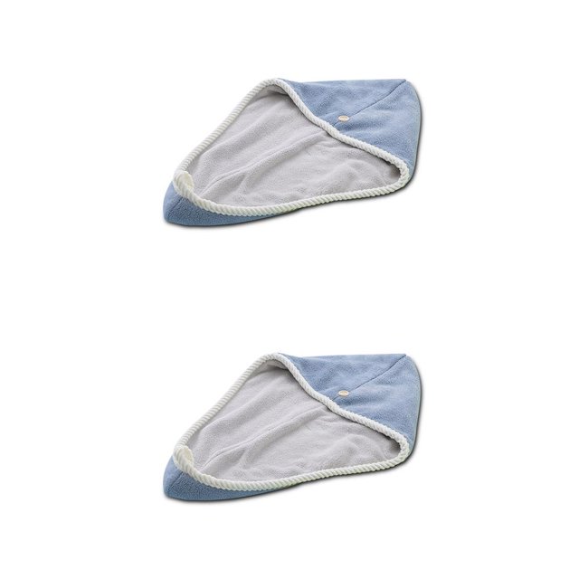 Bewildely Gorro de secado rápido de terciopelo Coral para mujer, gorro de baño de microfibra súper liso, gorro de baño, turbante con lazo, No.04 2Conjunto
