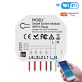 thumbnail image 3 of Módulo de interruptor Wi-Fi de 4 pandillas Interruptor de luz inteligente Wi-Fi Control de vo Carevas Módulo de conmutación, 3 of 7