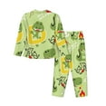 thumbnail image 2 of Goofa Cute Dinosaurs Cartoon Printed Women’s 2 Piece Pajama Set Super,Pajamas Women's Long Sleeve Sleepwear Soft Button Down Loungewear Pjs Lounge Set Nightwear-X-Large, 2 of 9