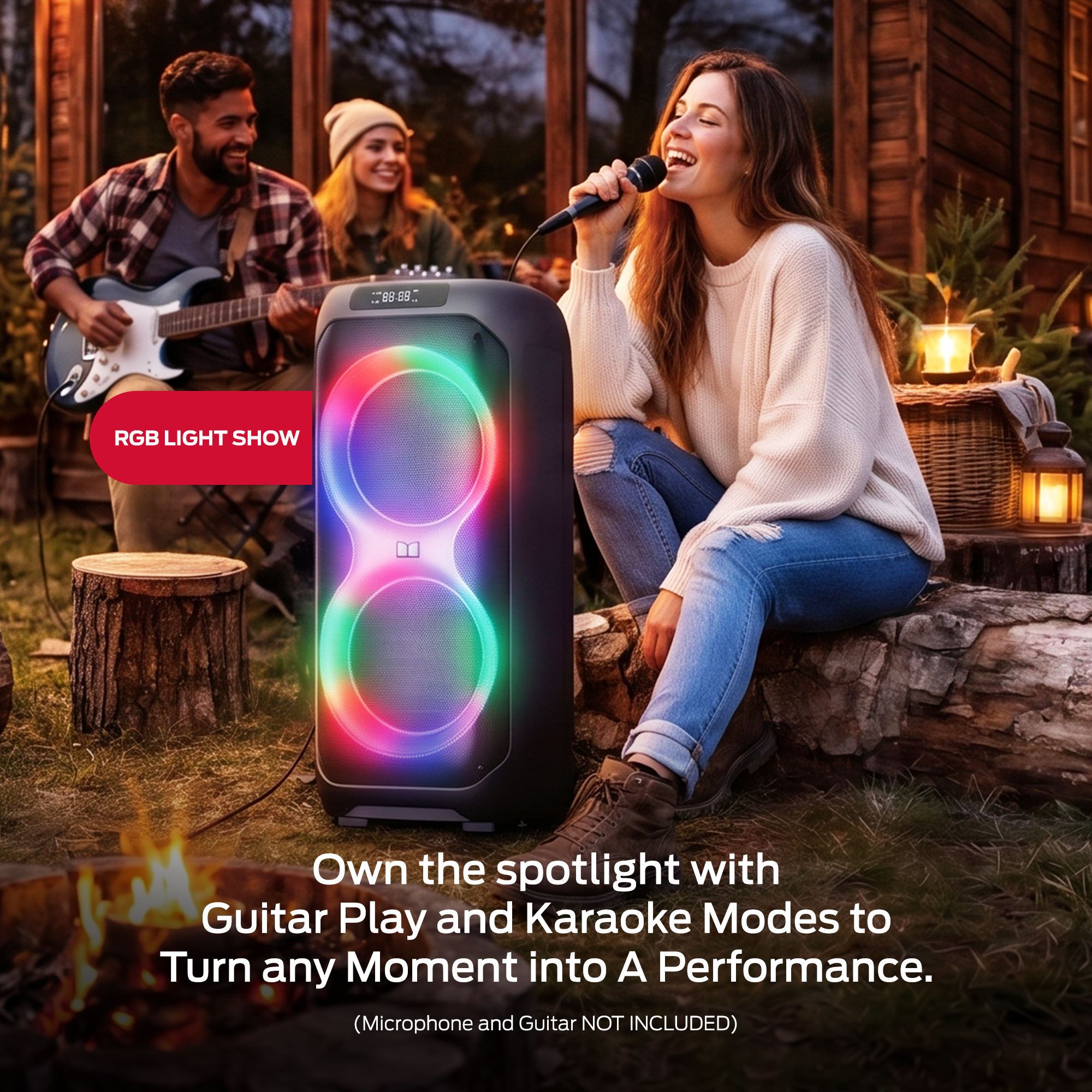 Monster Party Flux Portable Bluetooth Speaker, Black photo 4