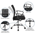 thumbnail image 4 of Scranton & Co Mid-Back Mesh Office Chair in Black, 4 of 8