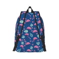 thumbnail image 3 of Balery Plants And Flamingos Vintage Canvas Backpack for Men and Women - Large Capacity, Durable Travel Laptop Bag for School, Work, Hiking, and Outdoor Activities, 3 of 7