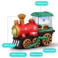 thumbnail image 4 of Funtogether Toys High-Quality Electric Train Toy, Retro Colorful Steam Train with Lights, Music & Spray Function for Kids, 4 of 8