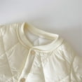 thumbnail image 3 of UAMVSH Baby Snowsuits Warm Long Sleeve Puffer Jumpsuits Boys Girls Winter Rompers Toddler Button down Quilted Bodysuit Clothes(0-6 Months,Beige), 3 of 6