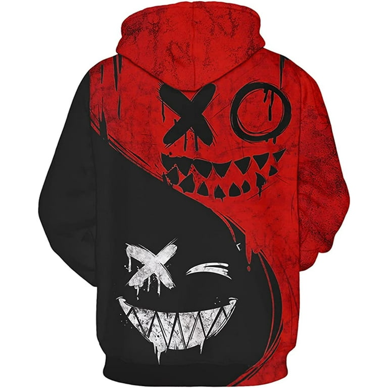 Chaos World Men s Novelty Hoodie Long Sleeves 3D Funny Graphic Print Sweatshirt Pullover