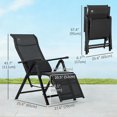 thumbnail image 3 of Outsunny Fauteuil Inclinable d'Extérieur avec Dossier à 9 Niveaux, Noir, 3 of 10