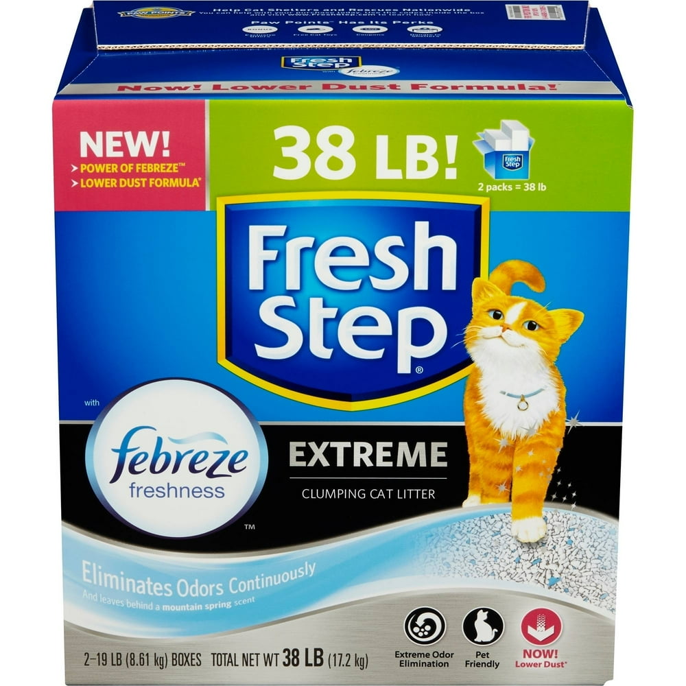 Fresh Step Extreme Scented Litter with the Power of Febreze, Clumping