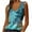 #1-Blue, variant on Patlollav Women Summer Tops Trendy Print V Neck Sleeveless Tee Shirts on Ladies