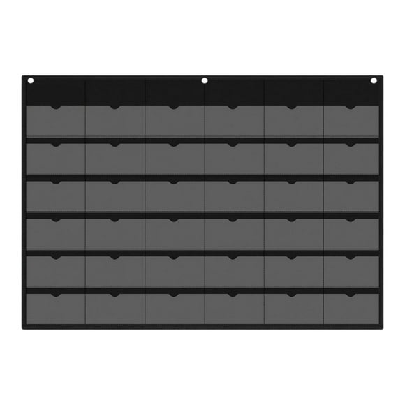 Siruishop Pocket Chart Card Holder Organization Organizer for Office Cabinet Dormitory Black