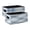 Blue And White Blue And White Plaid, variant on Felt Storage Bins 2-Pack Foldable Space-Saving Organizer For Home Office Pink Leopard Print Patchwork Of Blue Pattern