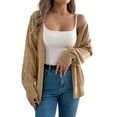 thumbnail image 1 of Women's Lightweight Lace Knit Open Front Cardigan Long Sleeve Oversized Sweater Coat For Spring Fall Winter Seasons, 1 of 8