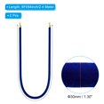 thumbnail image 2 of Uxcell 8 Feet Blue Velvet Stanchion Rope Crowd Control Barrier Rope with Snap Hooks, Golden 2 Pack, 2 of 6