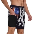 thumbnail image 2 of Balery Veterans Day2 Mens Swim Trunks Swim Shorts for Men Quick Dry Inseam Beach Shorts with Compression Liner Pocket-Small, 2 of 9