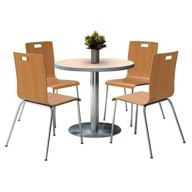 KFI 36" Round Table with Round Silver Base Commercial Grade Made in the USA