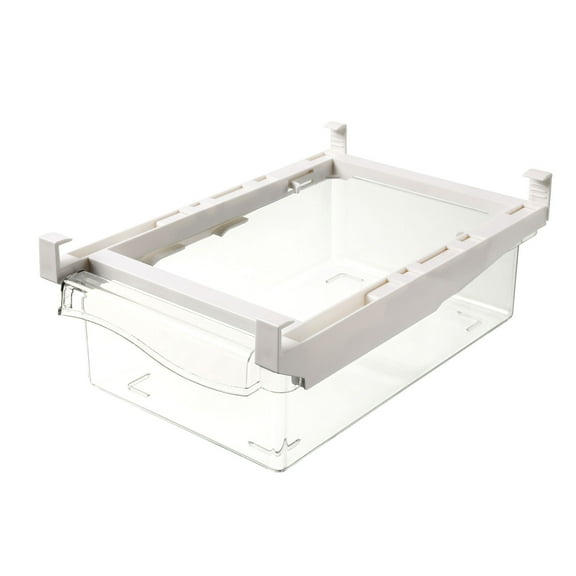 Refrigerator Hanging Drawer Storage Box | Clear ABS PET Food & Fruit Organizer | 7.79x11.81x3.74 Inches | Kitchen Fridge Organizer for Fresh Food Storage