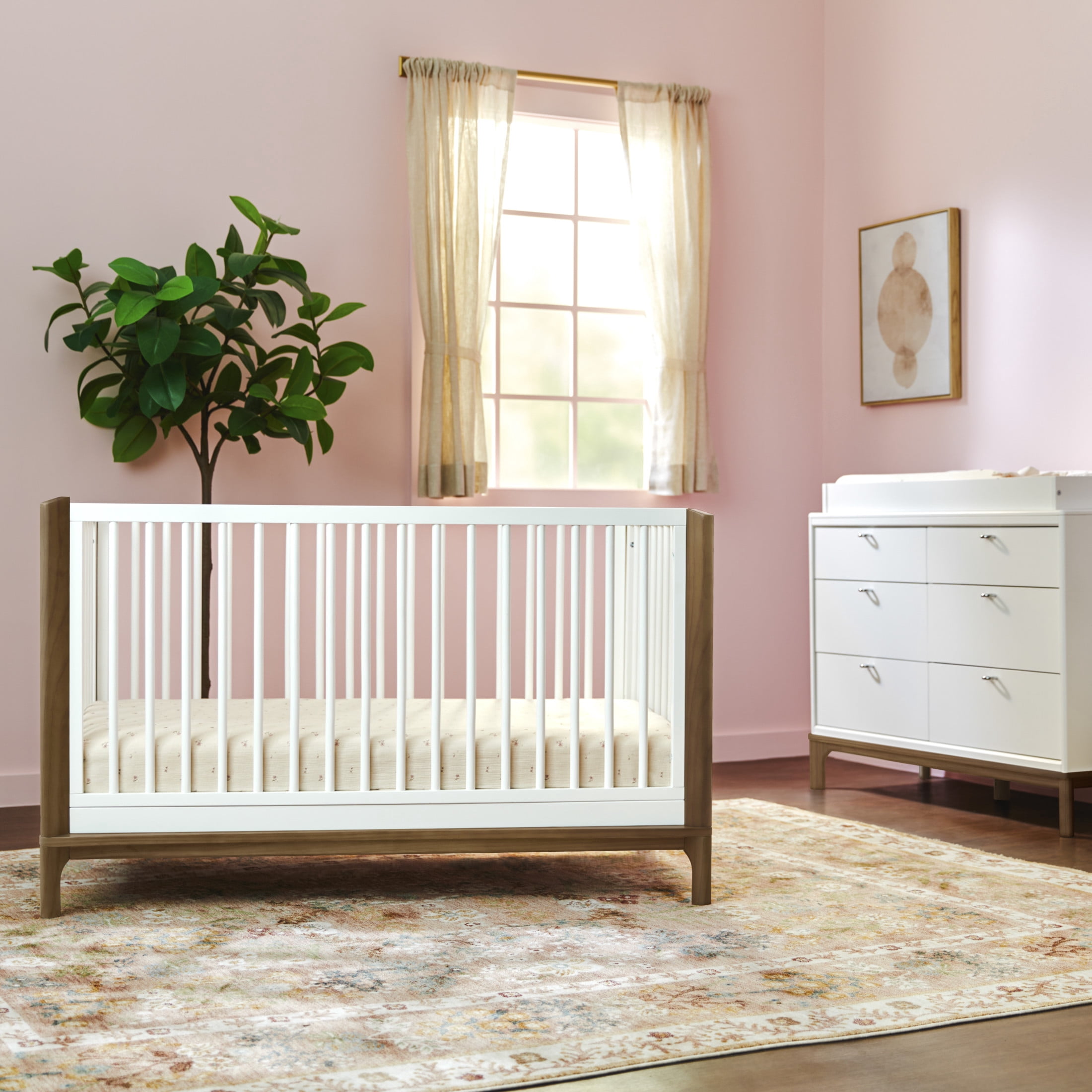 Little Seeds Laurel 4-in-1 Convertible Crib , Black/Acorn