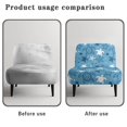 thumbnail image 6 of HELLHERO Elastic Bottom Soft Fabric Armless Accent Chair Washable Cover for Armless Chair, Armless Accent Chair Soft Cover Sea Turtle and Starfish Design, 6 of 8