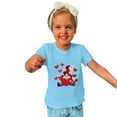 thumbnail image 2 of Penkiiy Haut à Manches Courtes Imprimé Col Rond Mignon pour Garçons et Filles 5-6 Ans Bleu, 2 of 6