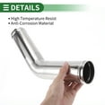 thumbnail image 5 of 45 Degree Mandrel Exhaust Tube with Bead Roll DIY Custom Car Modified Exhaust Pipe Tubing Piping 2.5" OD 7.87" Length T304 Stainless Steel Silver Tone, 5 of 7