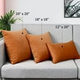 BLEUM CADE 2 Pack Throw Pillow Covers 18 x 18 inch,Orange Decorative