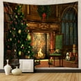 thumbnail image 1 of Tapiz de fondo estilo tela colgante decoración de habitación tela colgante tapiz navideño, 1 of 6